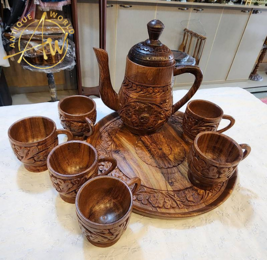 Wooden Handmade Kettle Set