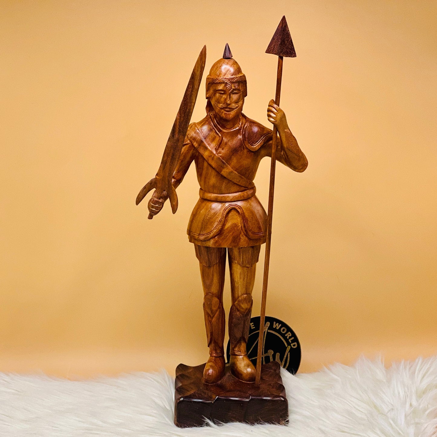 Native Hand Carved Soldier Sculpture