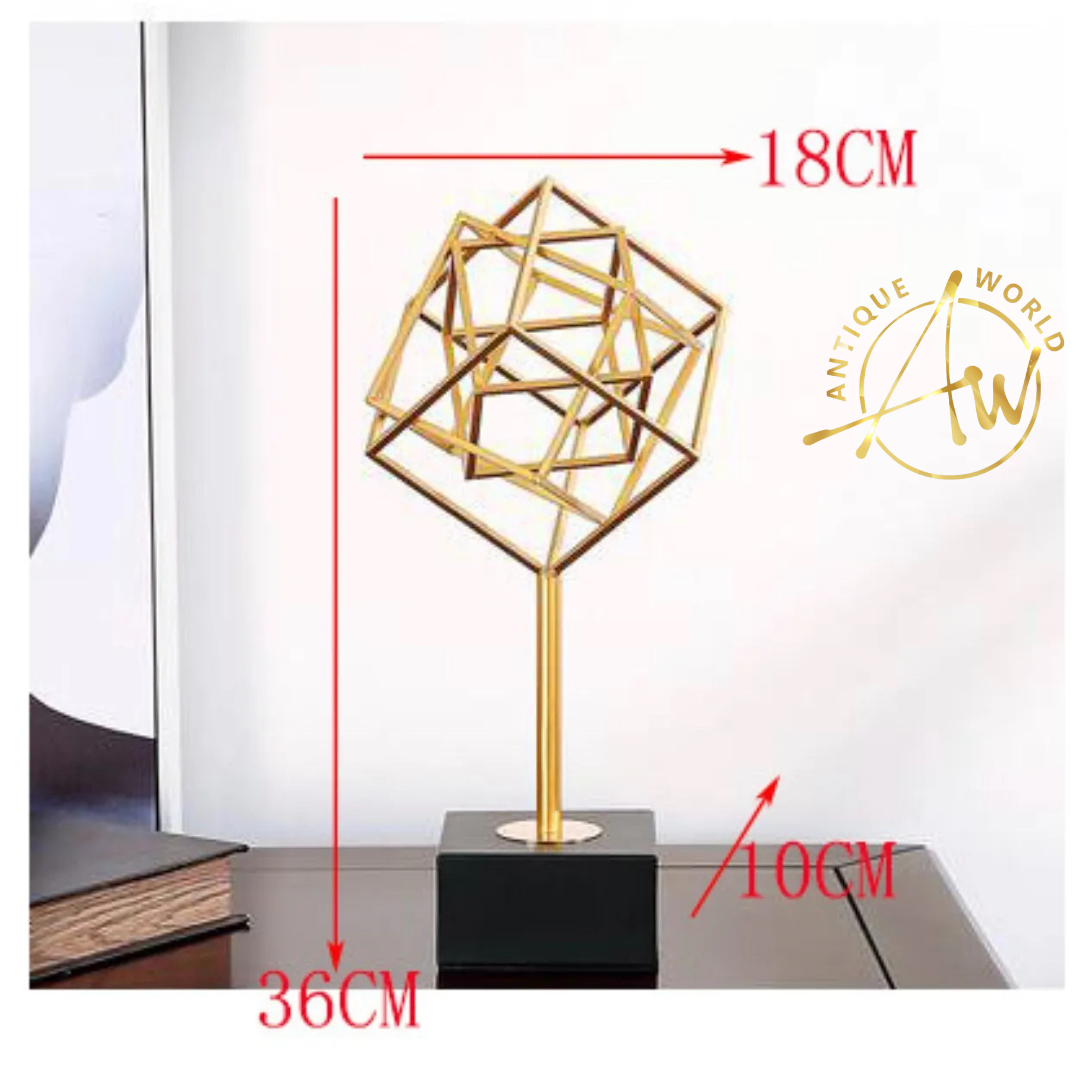 Gold Square Decor Ornament