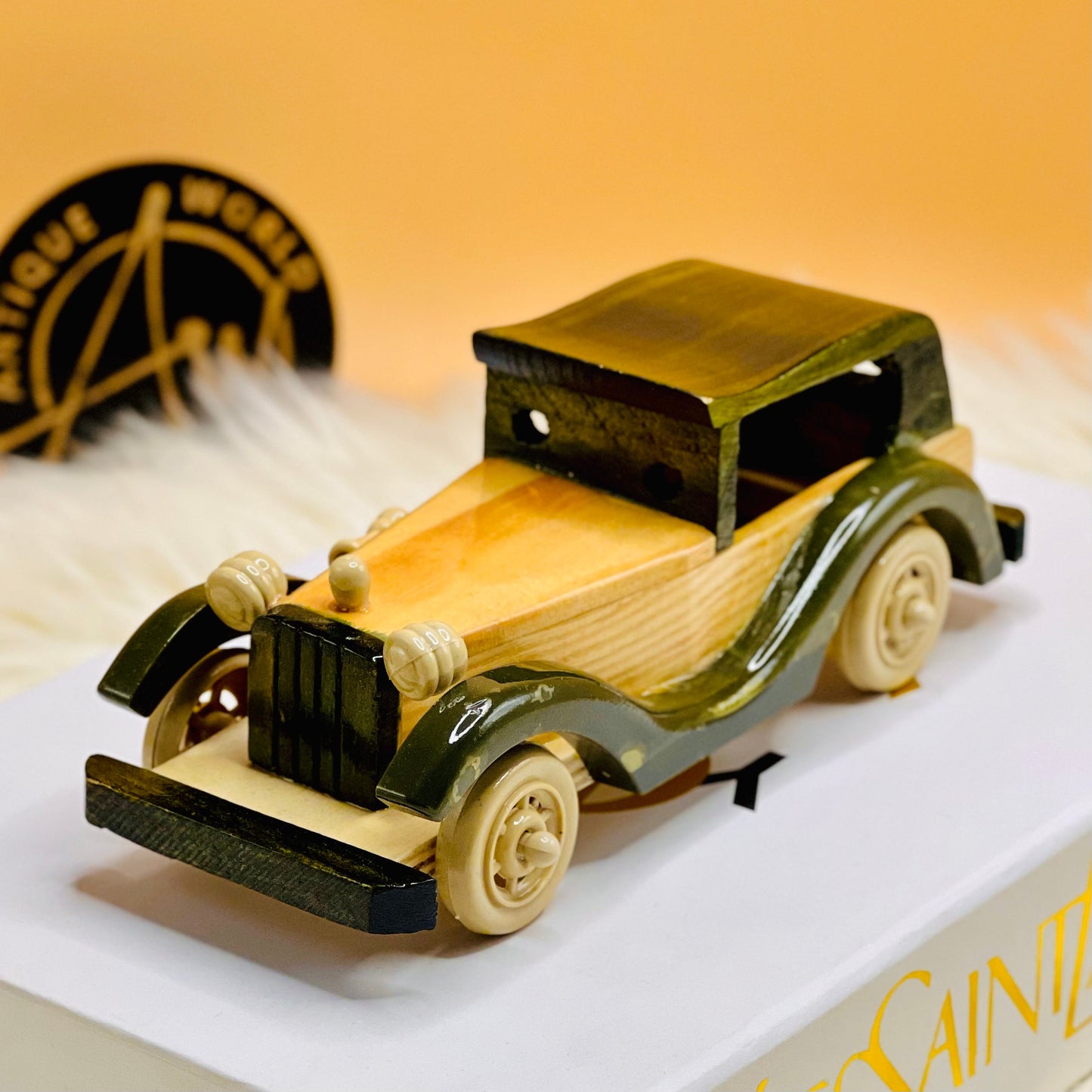 Vintage Wooden Handcrafted Car