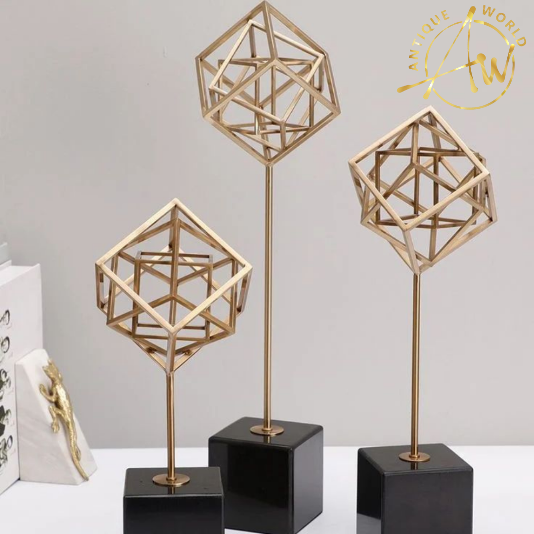 Gold Square Decor Ornament