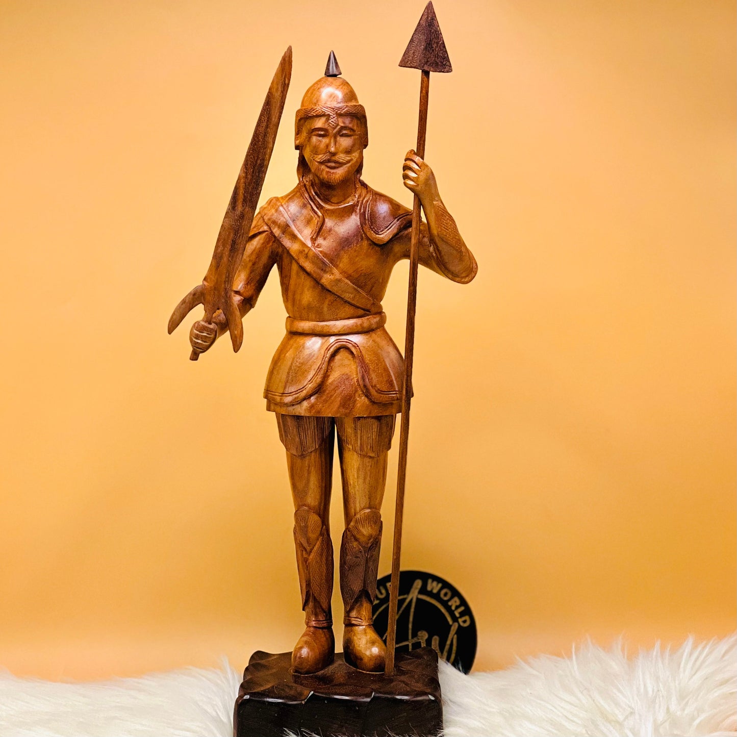 Native Hand Carved Soldier Sculpture