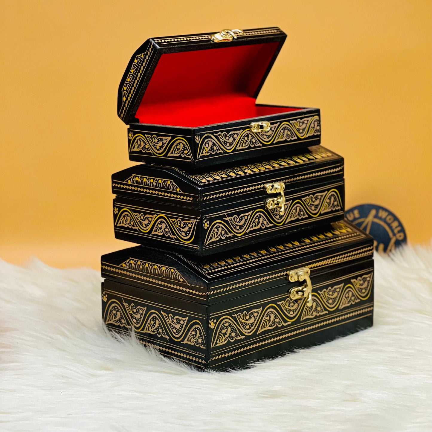 MDF Handcrafted Jewellery Box (Set of 3)