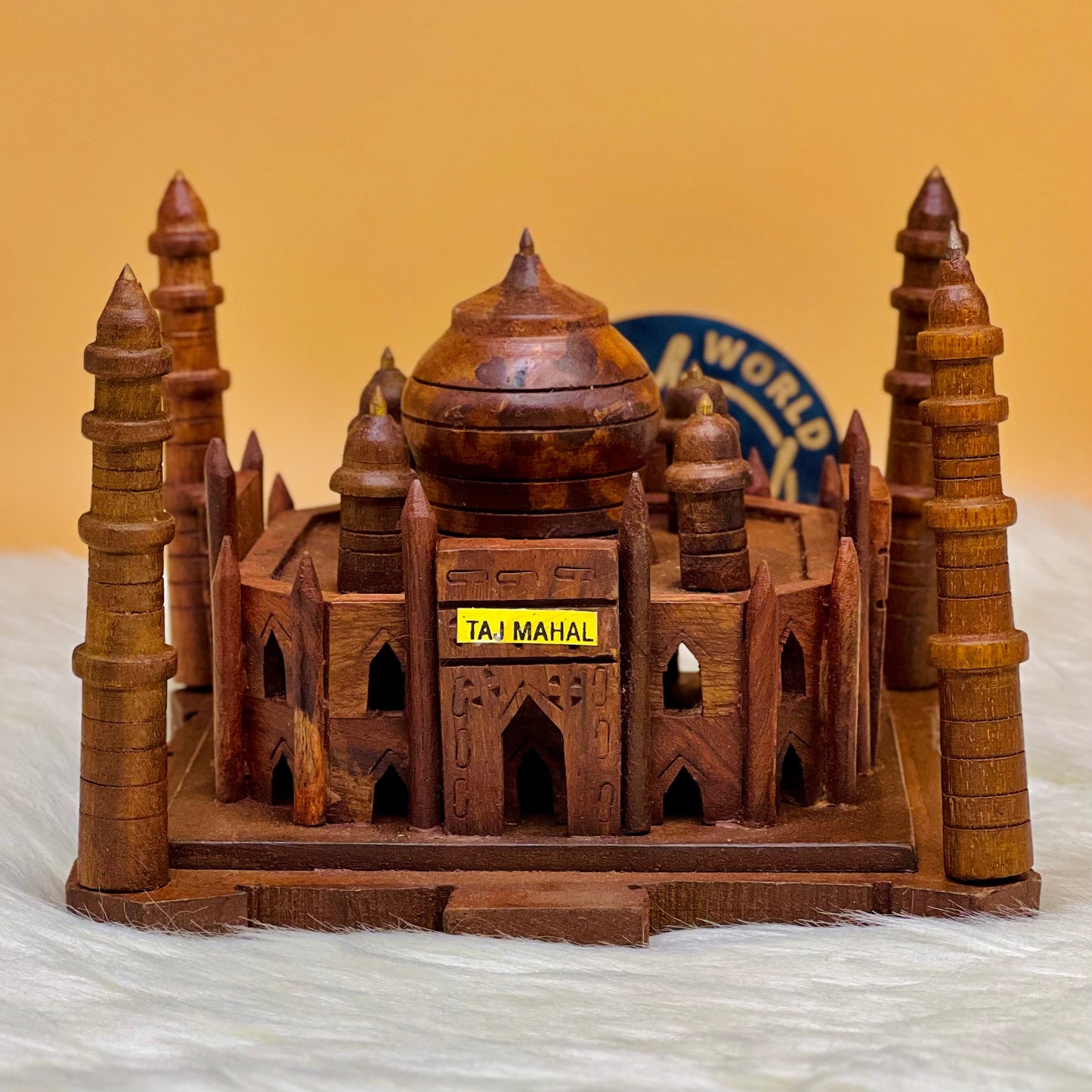 Handmade Carved Wooden Taj Mahal