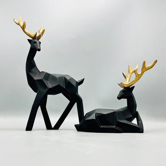 Twin Obsidian Rein Deer( Pair )