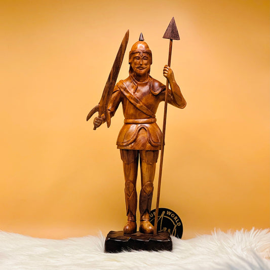 Native Hand Carved Soldier Sculpture