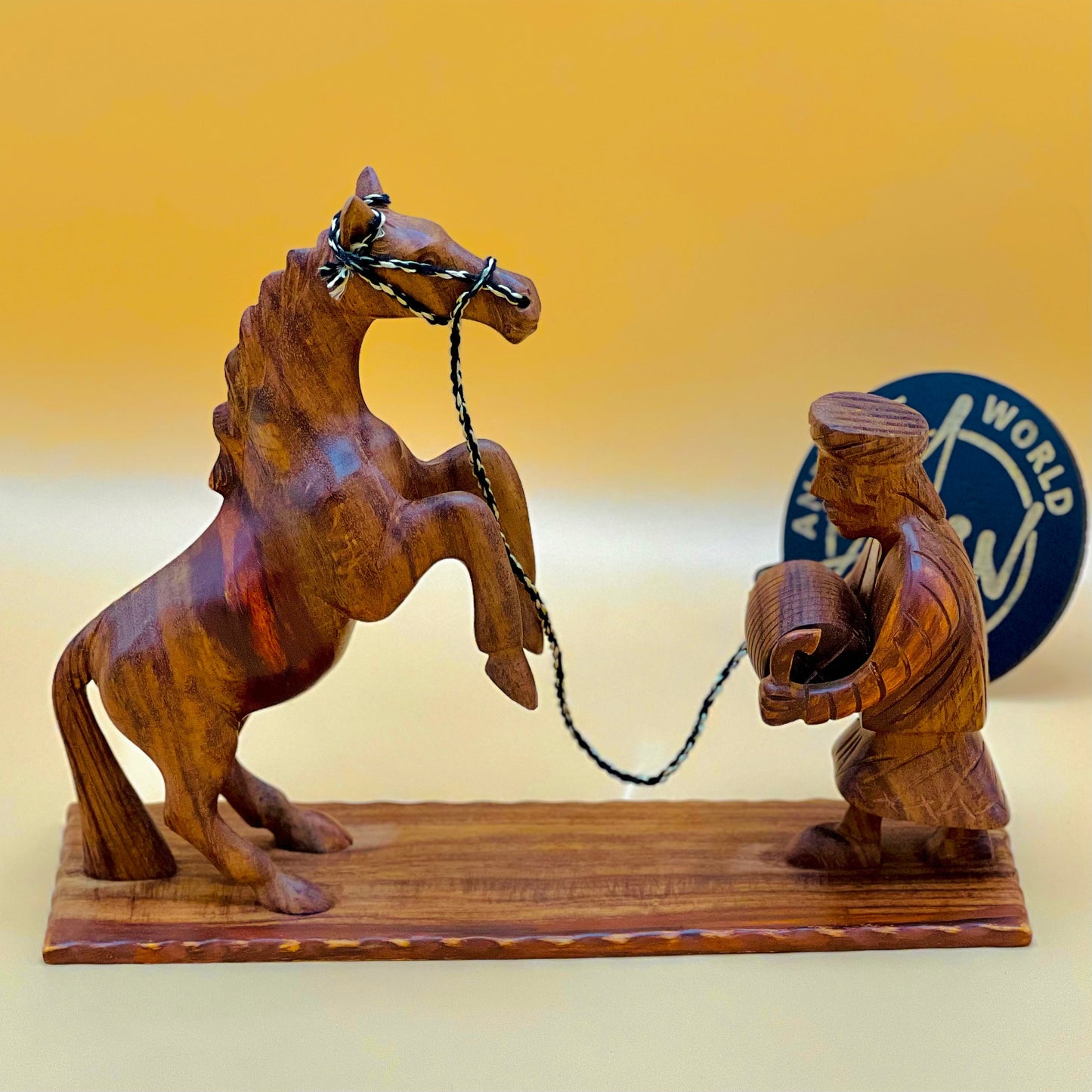 Wooden Horse & Man Culture Set