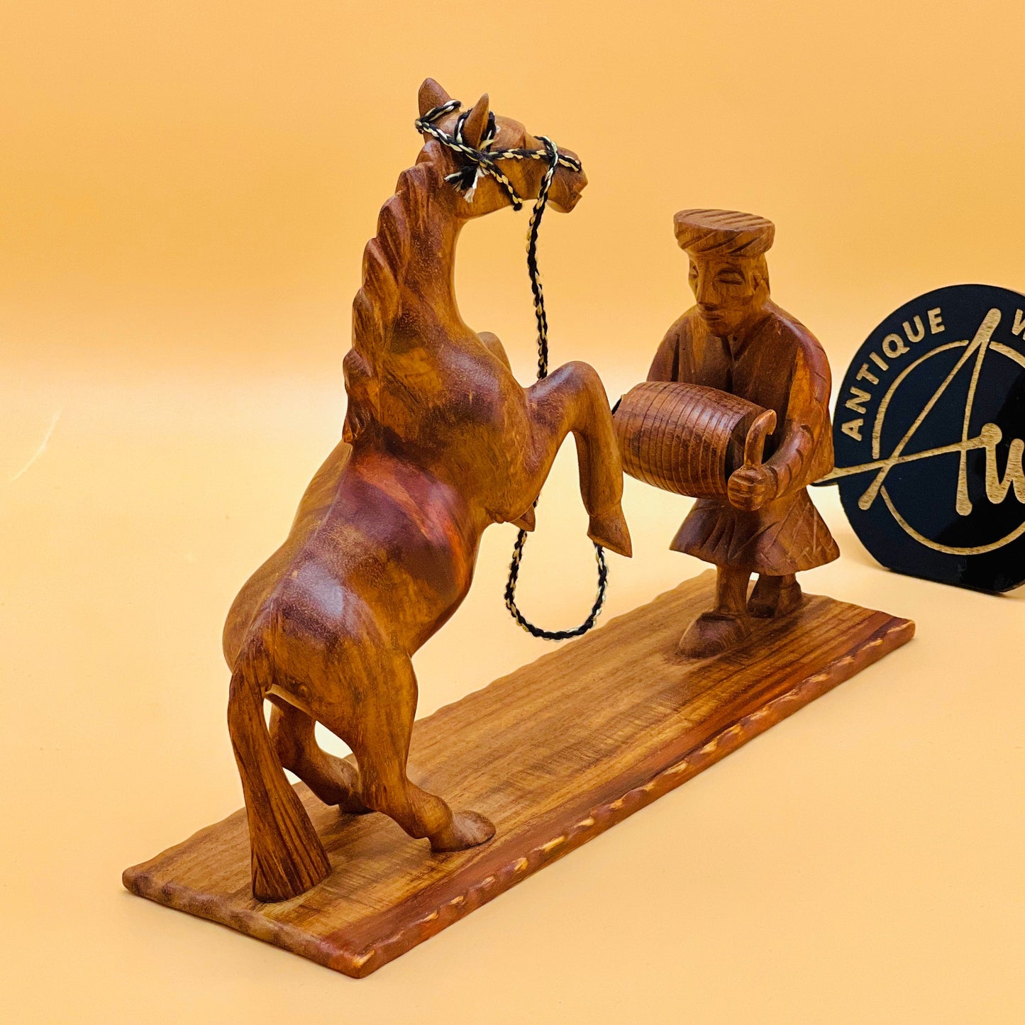 Wooden Horse & Man Culture Set