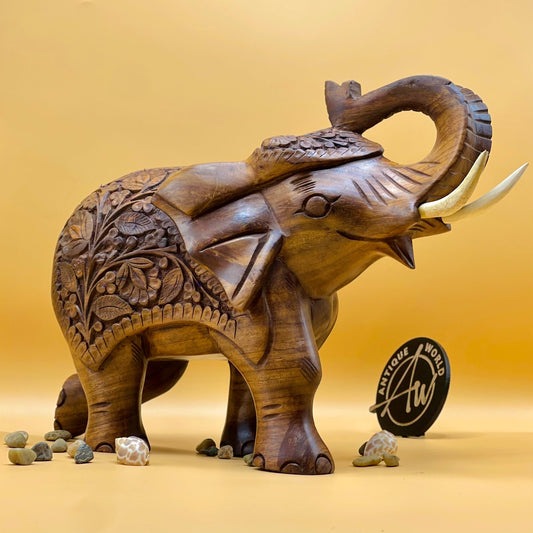 Jointless Shesham Handcrafted Elephant Sculpture