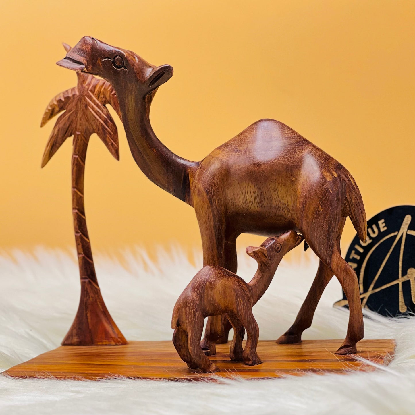 Wooden Camel Heritage Sculpture