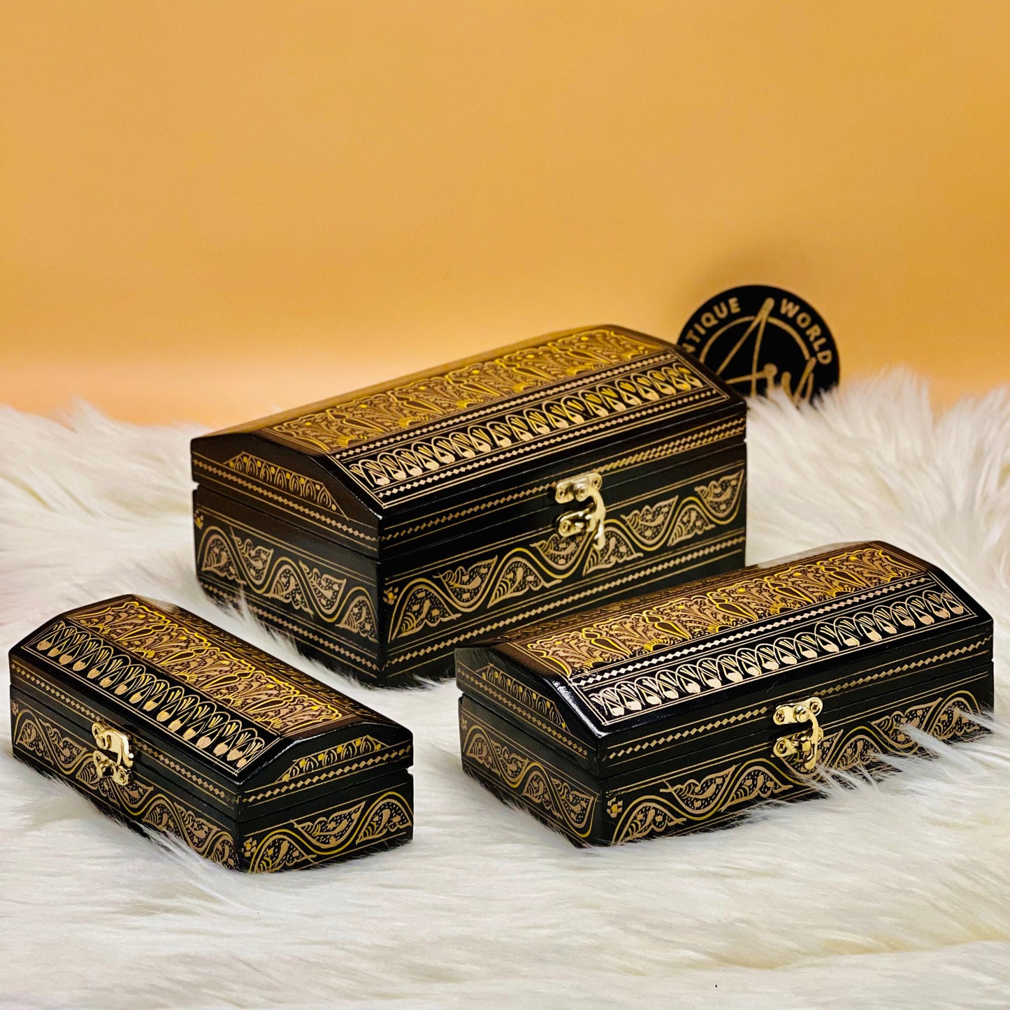 MDF Handcrafted Jewellery Box (Set of 3)