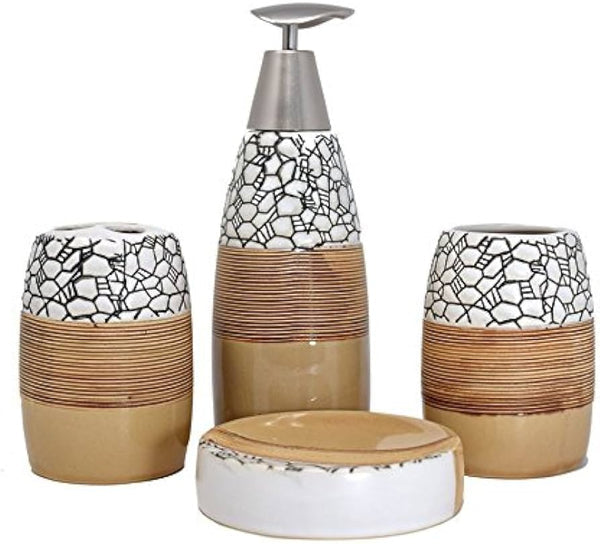 Self Textured Bath Set (Set Of 4)