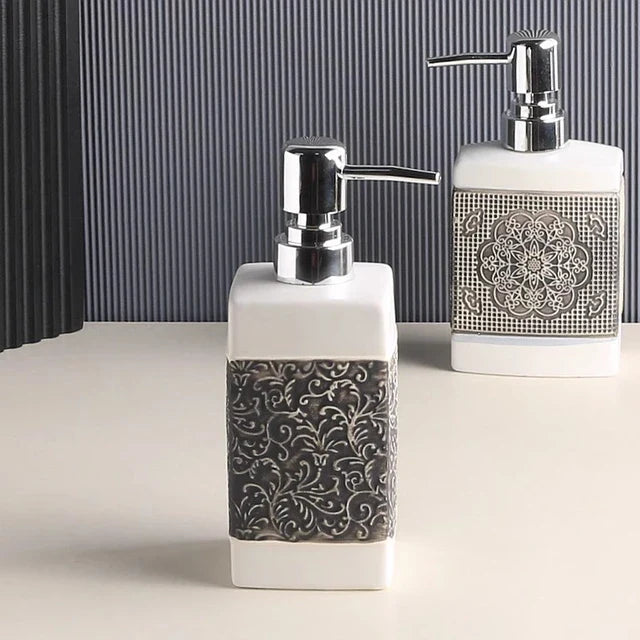 Ceramic White Bathroom Set