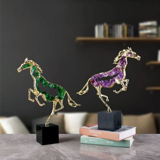 Amethyst Horse Meta Crystal Decor