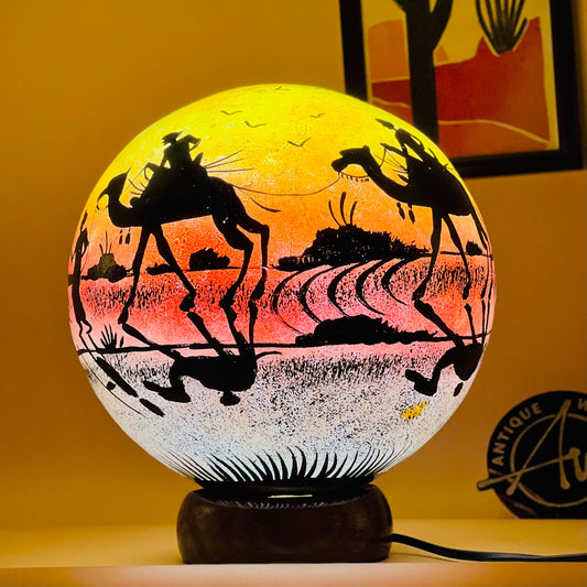 Desert Scene Moon Lamp ( Camel Skin )