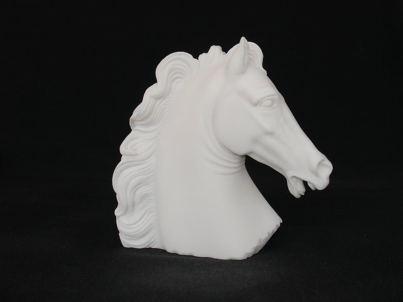 White Horse Head Sculpture