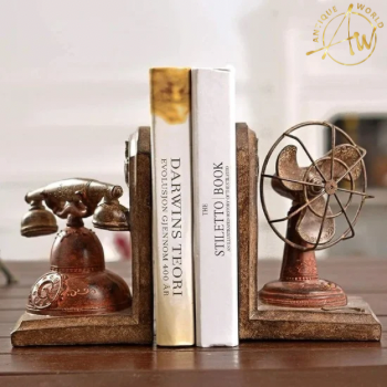 Nostalgic Telephone Fan Model Bookend