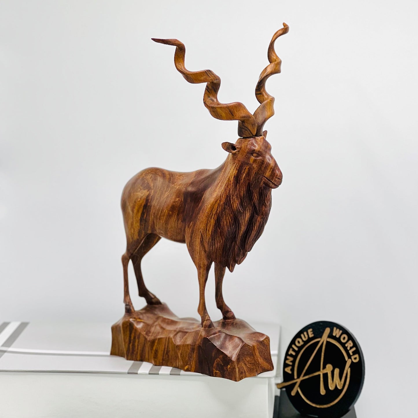 Antique Single Piece Markhor Handcrafted