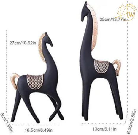 Nordic Horse Statue (Set Of 2)