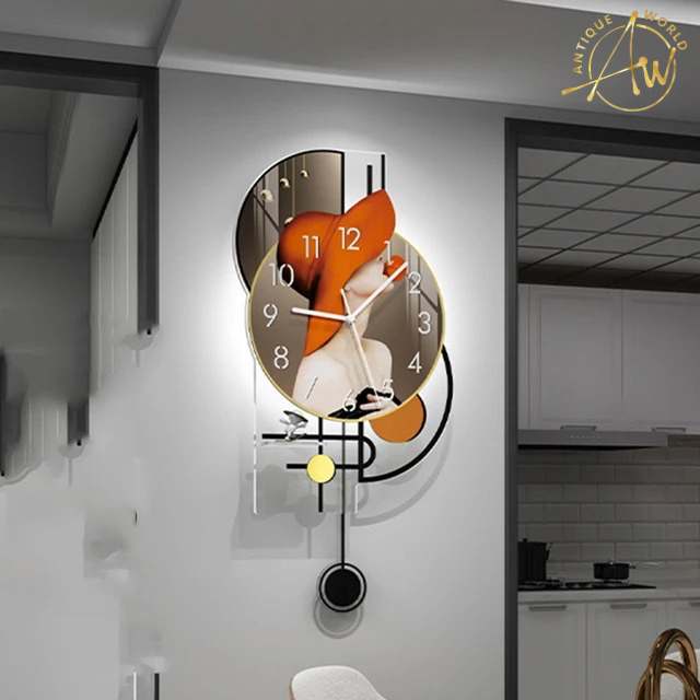 Modern Girl Design Wall Clock