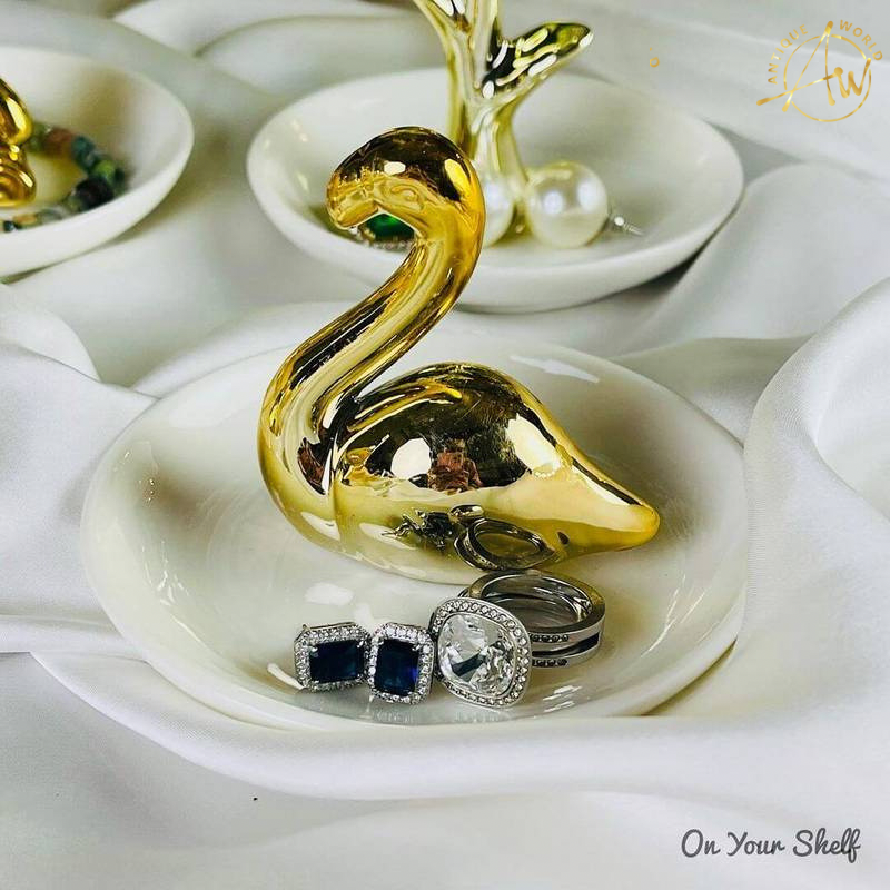 Trinket Swan Dish Decor