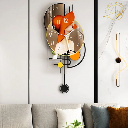 Modern Girl Design Wall Clock