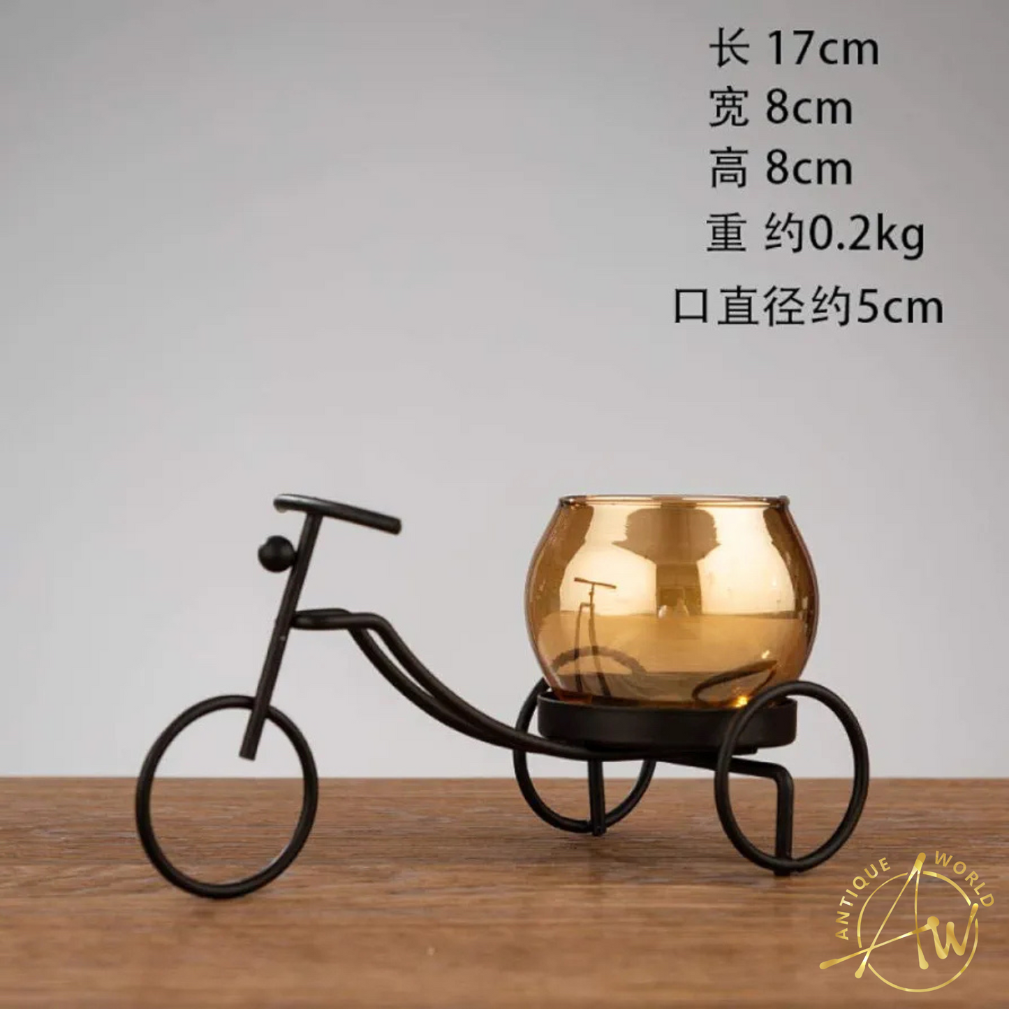 Metal Bicycle Candle Holder