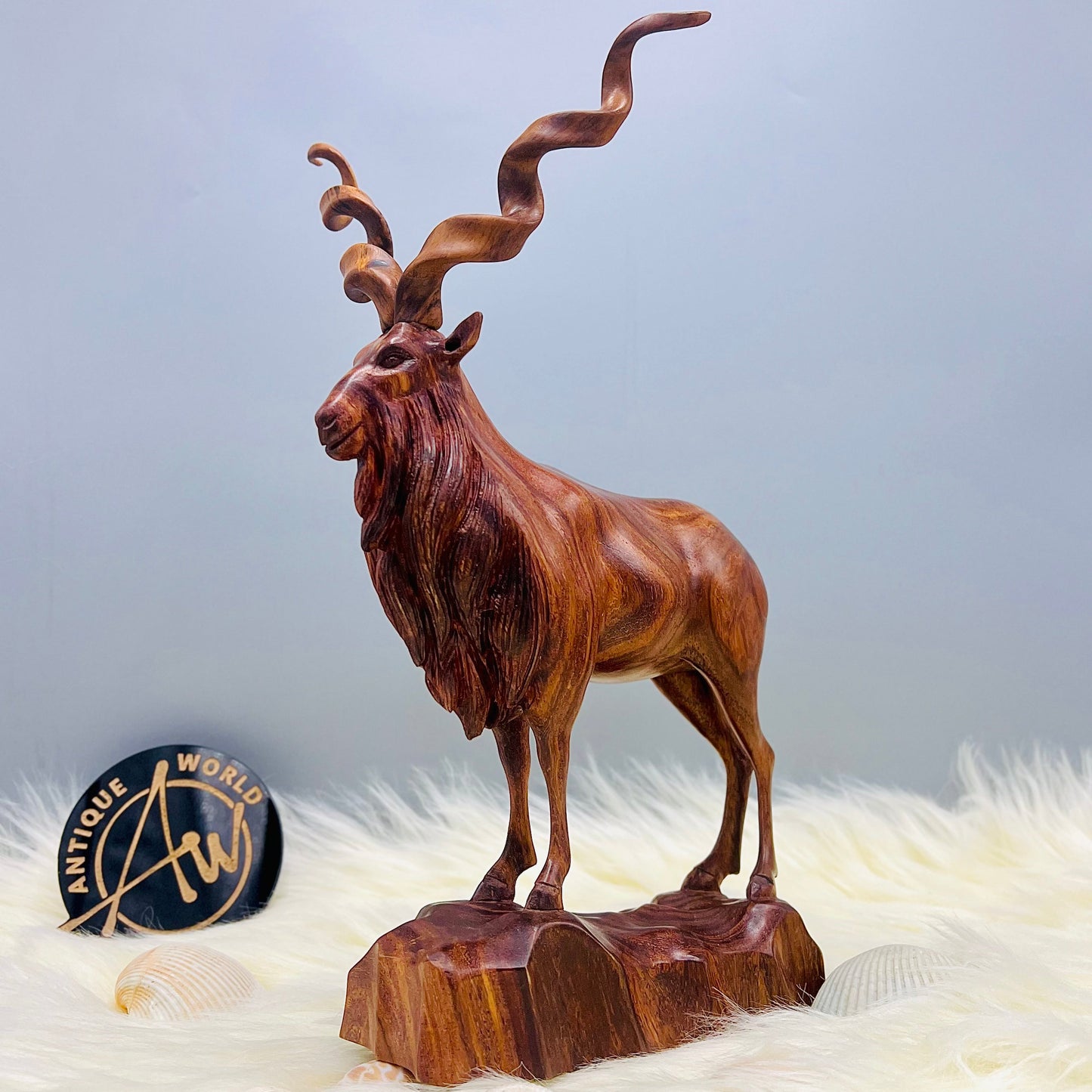 Antique Single Piece Markhor Handcrafted