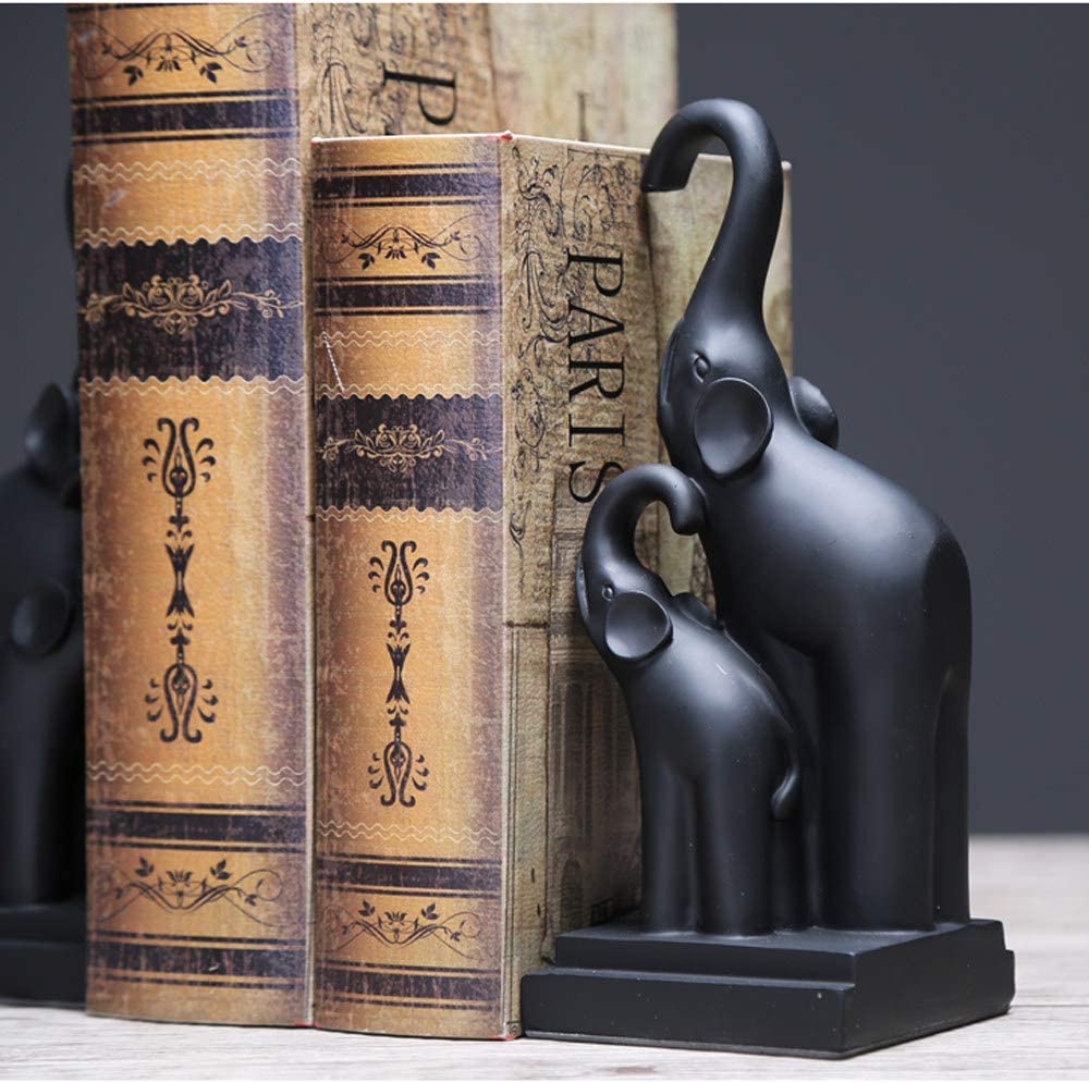 Black Elephant Bookend