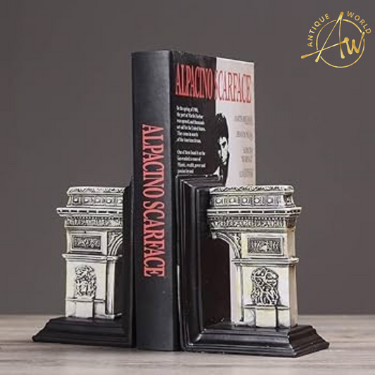 France Triumphal Arch Building Bookends | Home Décor