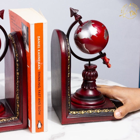 Wander World Wide Ruby Red Bookend