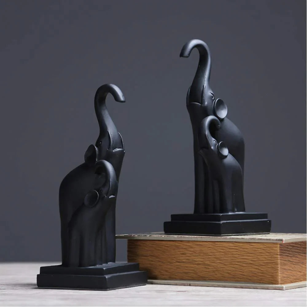 Black Elephant Bookend