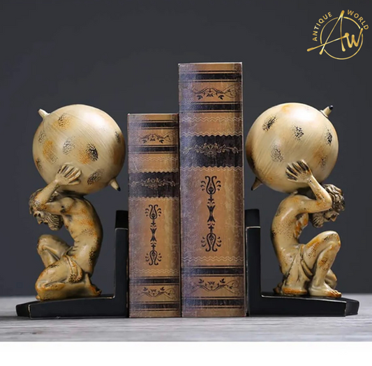 Roman Titan Atlas Statues bookend